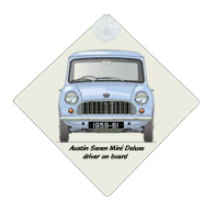 Austin Seven Mini Deluxe 1959-61 Car Window Hanging Sign